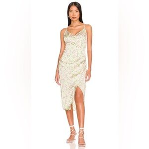 BCBGeneration Pastel Mint Green Slip Floral Dress Size XS